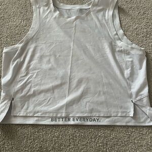 White lululemon workout top